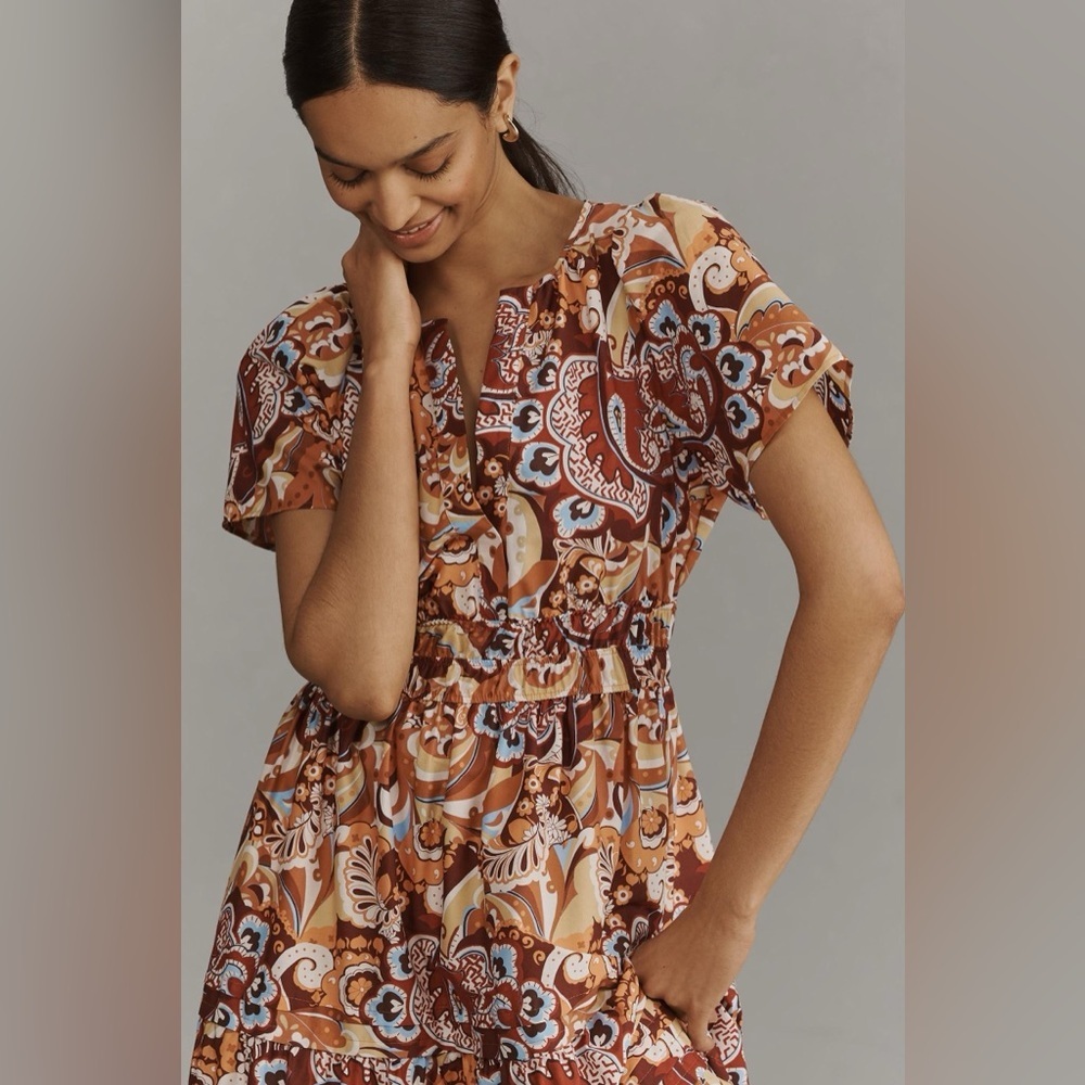 Nwt Size S - Anthropologie The Somerset Maxi Dress (100% Cotton)